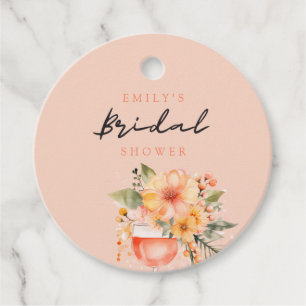 Aperol Spritz Bloemige Bruiloftsborrel Bedankjes Labels