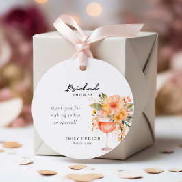 Aperol Spritz Bloemige Bruiloftsborrel Bedankjes Labels