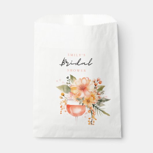 Aperol Spritz Bloemige Bruiloftsborrel Bedankzakje (Voorkant)