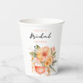 Aperol Spritz Bloemige Bruiloftsborrel Papieren Bekers (Voorkant)