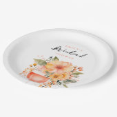 Aperol Spritz Bloemige Bruiloftsborrel Papieren Bordje (Gekanteld)