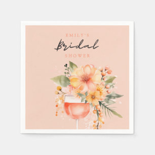 Aperol Spritz Bloemige Bruiloftsborrel Servet