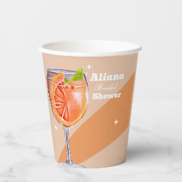 Aperol Spritz Bloemige Bruiloftsfeest Paper Cups Papieren Bekers