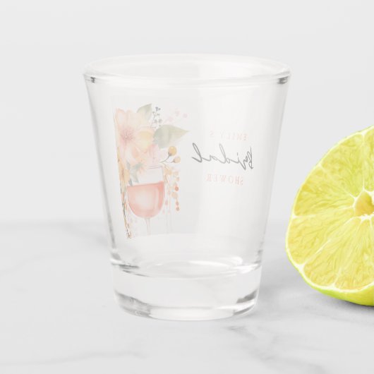 Aperol Spritz Bloemrijke Bruiloft Shot Glas (Achterkant)