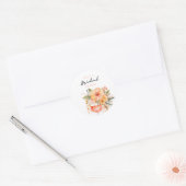 Aperol Spritz Bloemrijke Bruiloftsborrel Ronde Sticker (Envelop)