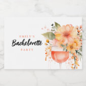 Aperol Spritz Bloemrijke Meisjesuitstap Sparkling Wijnetiket (Enkel label)