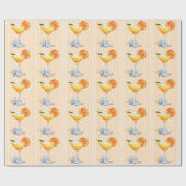 Aperol Spritz Blue Orange Citrus Boy Baby Shower Cadeaupapier (Vlak)