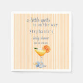 Aperol Spritz Blue Orange Citrus Boy Baby Shower Servet (Voorkant)