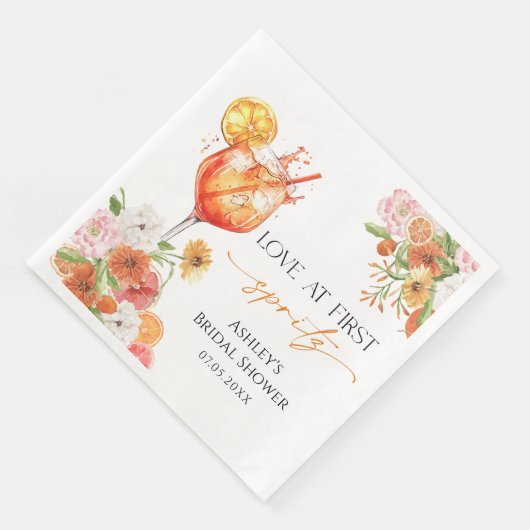 Aperol Spritz Bridal Shower Napkin Servet (Hoek)
