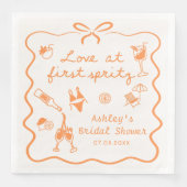 Aperol Spritz Bridal Shower Napkin Servet (Voorkant)