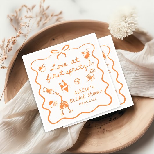Aperol Spritz Bridal Shower Napkin Servet