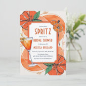Aperol Spritz Bruids Douche Uitnodigingen (Staand voorkant)