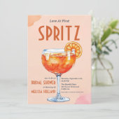 Aperol Spritz Bruids Douche Uitnodigingen (Staand voorkant)