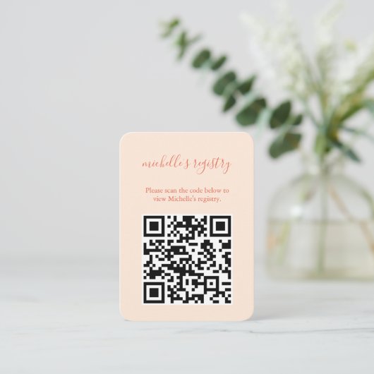 Aperol Spritz Bruidsdouche Details QR-code Informatiekaartje (Staand voorkant)