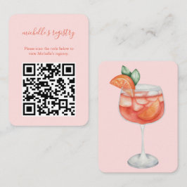 Aperol Spritz Bruidsdouche Details QR-code Informatiekaartje