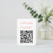 Aperol Spritz Bruidsdouche Details QR-code Informatiekaartje (Staand voorkant)