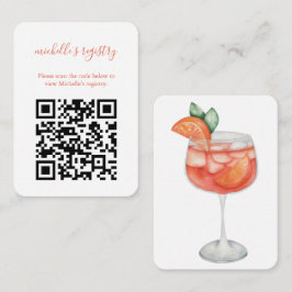 Aperol Spritz Bruidsdouche Details QR-code Informatiekaartje