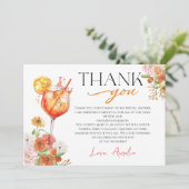 Aperol Spritz Bruidsfeest Dankkaart Bedankkaart (Staand voorkant)