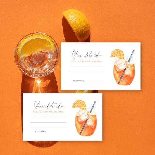 Aperol Spritz Bruidsfeest Datum nachtideeën Informatiekaartje