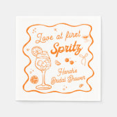 Aperol Spritz Bruidsfeest Servet (Voorkant)