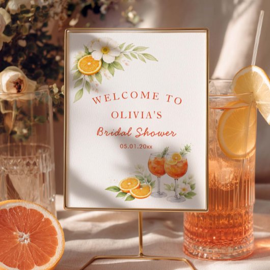 Aperol Spritz Bruidsfeest Verwelkoming Poster