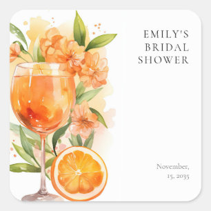 Aperol Spritz Bruidsfeest Vierkante Sticker