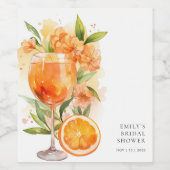 Aperol Spritz Bruidsfeest Wijn Etiket (Enkel label)
