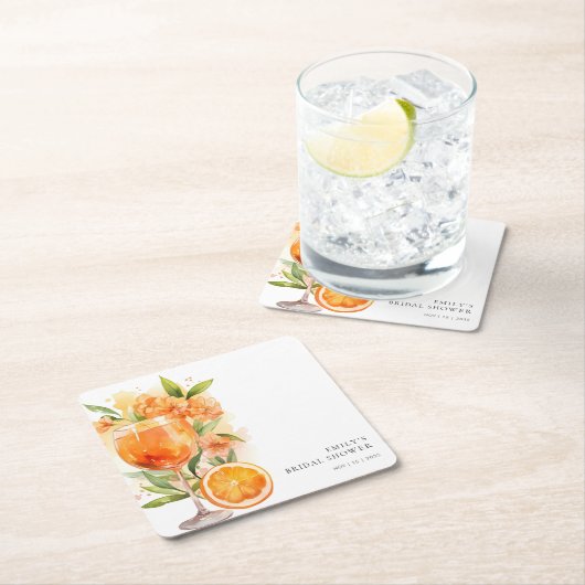 Aperol Spritz Bruiloftsfeest Kartonnen Onderzetters (Insitu)