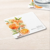 Aperol Spritz Bruiloftsfeest Kartonnen Onderzetters (Schuin)