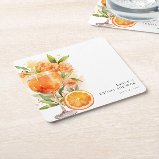 Aperol Spritz Bruiloftsfeest Kartonnen Onderzetters (Schuin)