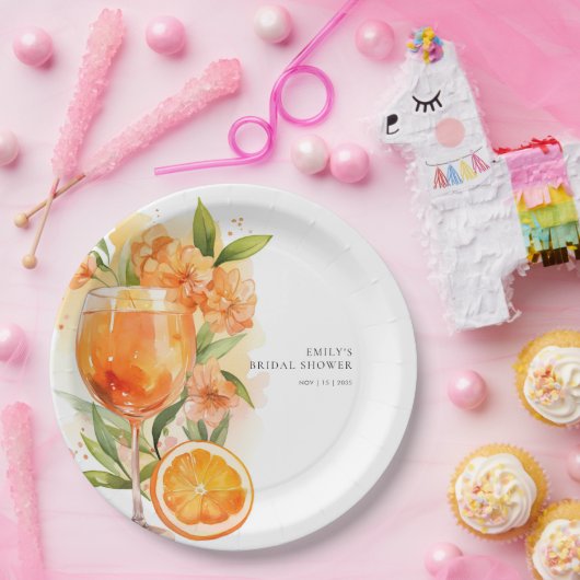 Aperol Spritz Bruiloftsfeest Papieren Bordje (Feest)