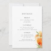 Aperol Spritz Citrus vrijgezellenweekend Kaart (Achterkant)