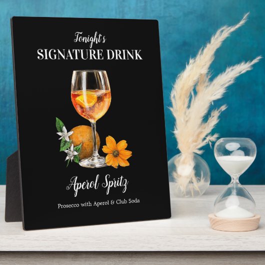 Aperol Spritz Cocktail Bar Drink Teken Fotoplaat (Zijkant)