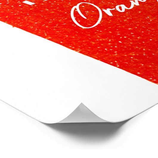 Aperol Spritz Cocktail Big Oranje glas Poster (Hoek)