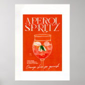 Aperol Spritz Cocktail Big Oranje glas Poster (Voorkant)