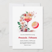 Aperol Spritz Cocktail Citrus Oranje Vrijgezellenf Kaart (Voorkant)