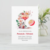 Aperol Spritz Cocktail Citrus Oranje Vrijgezellenf Kaart (Staand voorkant)