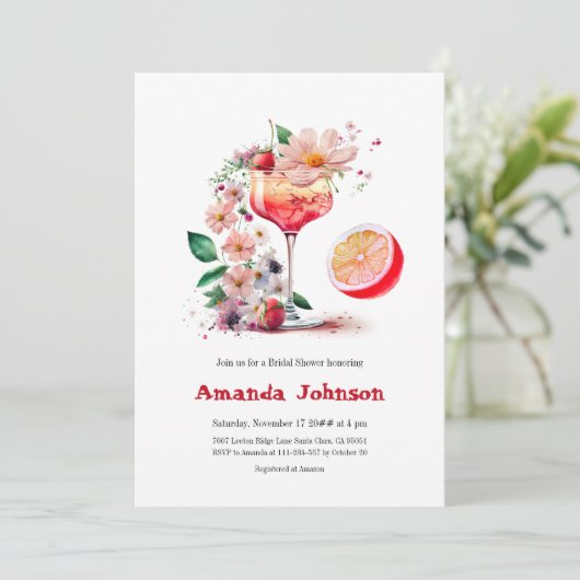 Aperol Spritz Cocktail Citrus Oranje Vrijgezellenf Kaart (Staand voorkant)