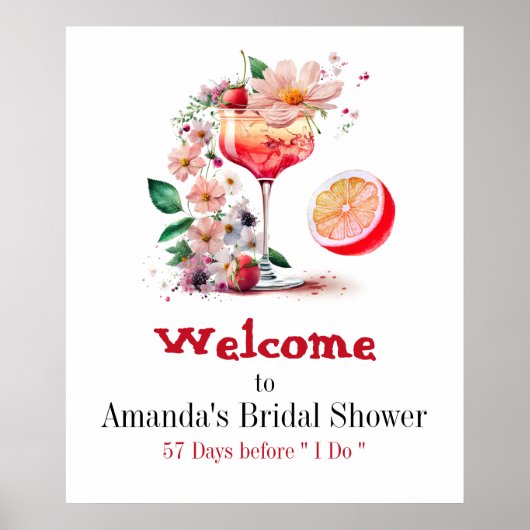 Aperol Spritz Cocktail Citrus Oranje Vrijgezellenf Poster (Voorkant)