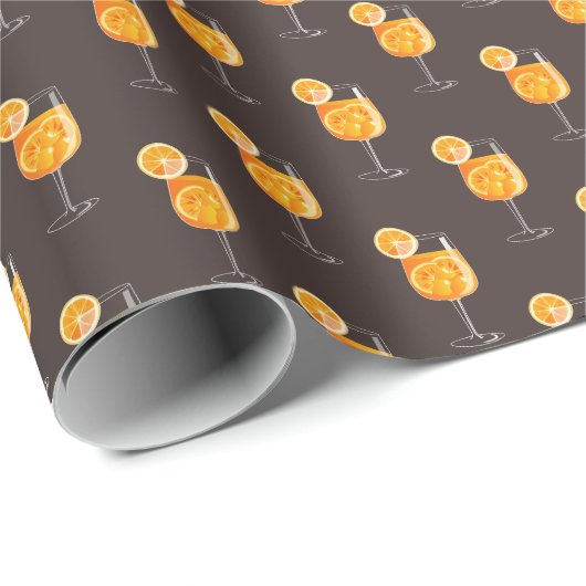 Aperol Spritz Cocktail Drink Cadeaupapier (Rol Hoek)
