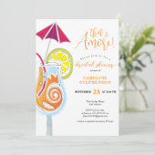 Aperol Spritz Cocktail Eenvoudig Script Vrijgezell Kaart (Staand voorkant)