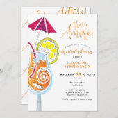 Aperol Spritz Cocktail Eenvoudig Script Vrijgezell Kaart (Voorkant / Achterkant)