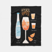 Aperol Spritz Cocktail Fleece Deken (Voorkant)