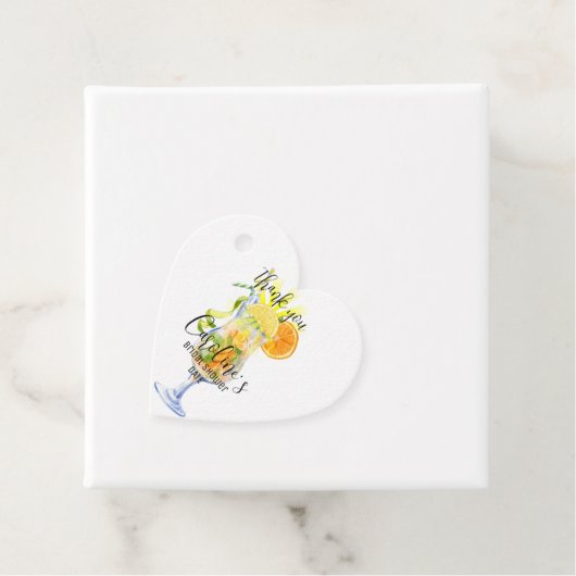 Aperol Spritz Cocktail Italiaanse stijl Bruidsdouc Bedankjes Labels (In situ)