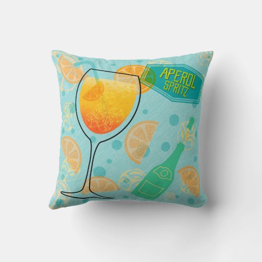 Aperol Spritz Cocktail Kussen (Achterkant)