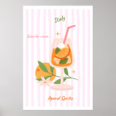 Aperol Spritz Cocktail Poster (Voorkant)