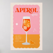 Aperol Spritz Cocktail Poster (Voorkant)