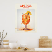Aperol Spritz Cocktail Retro Poster (Keuken)