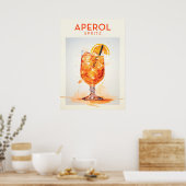 Aperol Spritz Cocktail Retro Poster (Keuken)