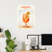 Aperol Spritz Cocktail Retro Poster (Thuiskantoor)